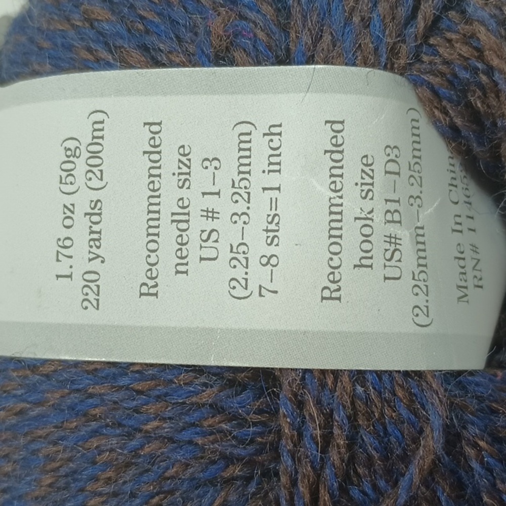 3/$15 Jojoland Melody Y48 Blue Brown Variegated 100% Wool 50g 200m 220yd 1 Skein - Picture 6 of 9